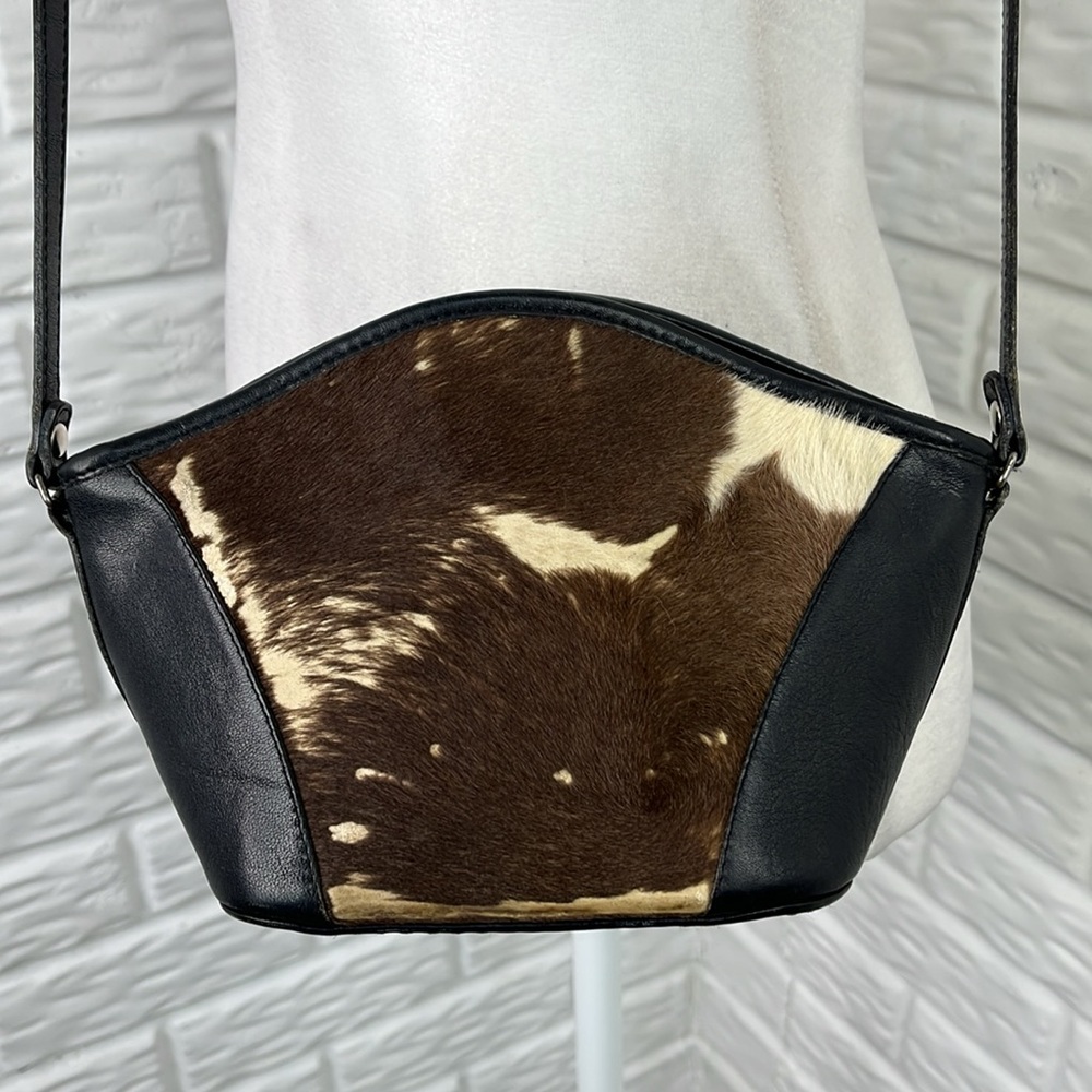 Patterned Pony Hair Crossbody Bag - Picture 2 of 15